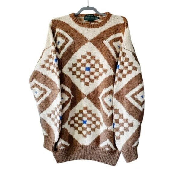 Vintage Britches Unisex 90s Coogi Style Aztec Grunge Sweater XL
